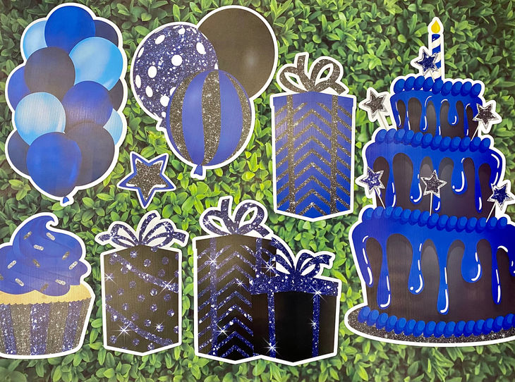 Blue & Black Birthday set
