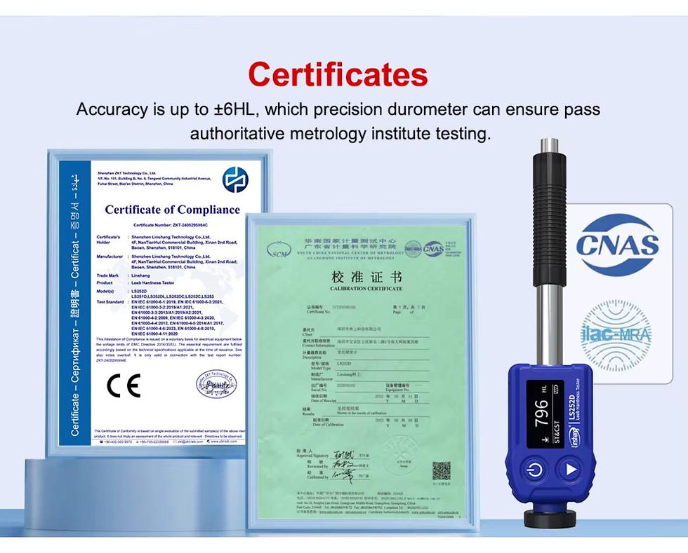 Miniatura: Durómetro para Metal Medidor Dureza Metales Certificado