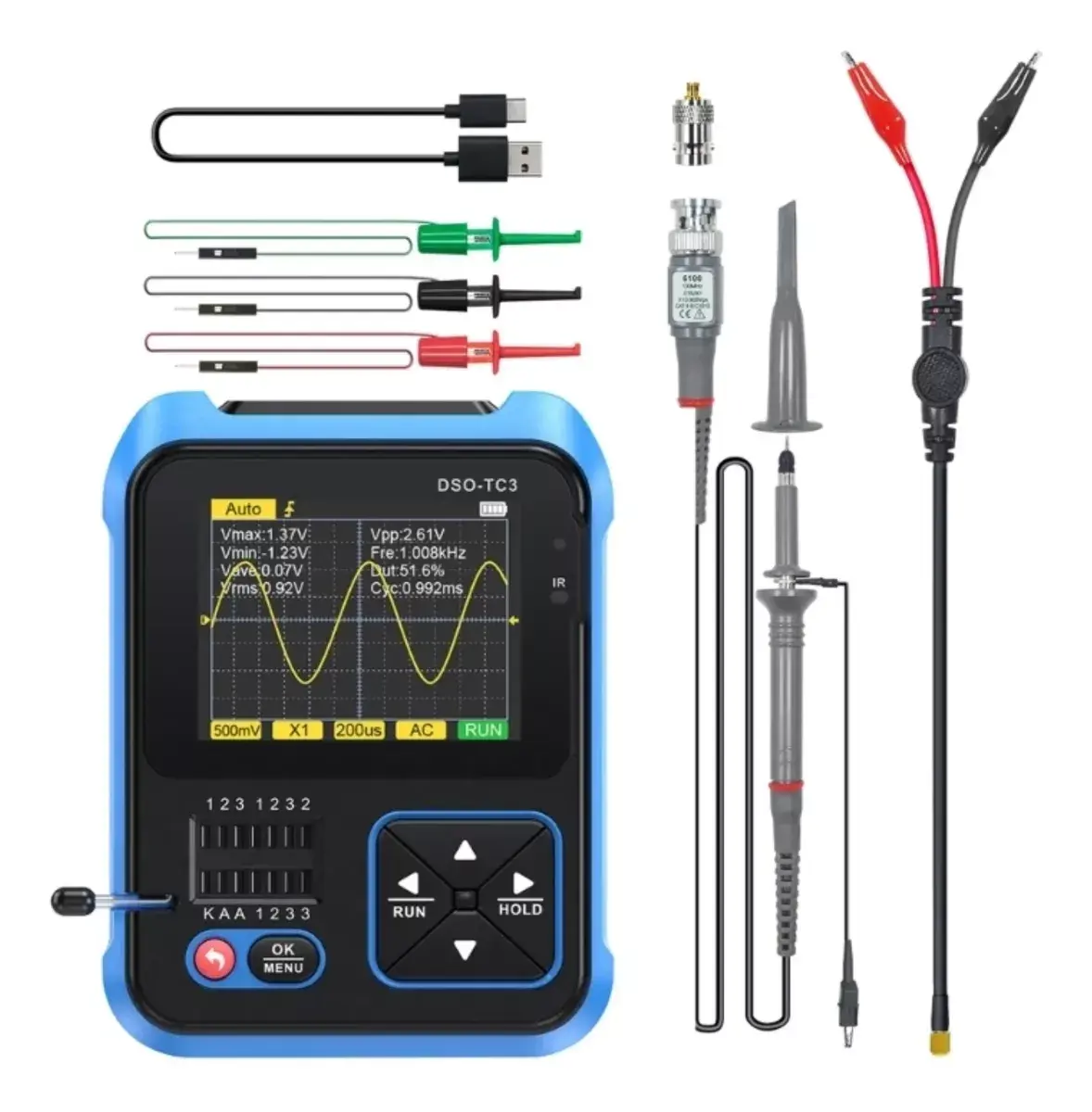 osciloscopio digital 3 en 1