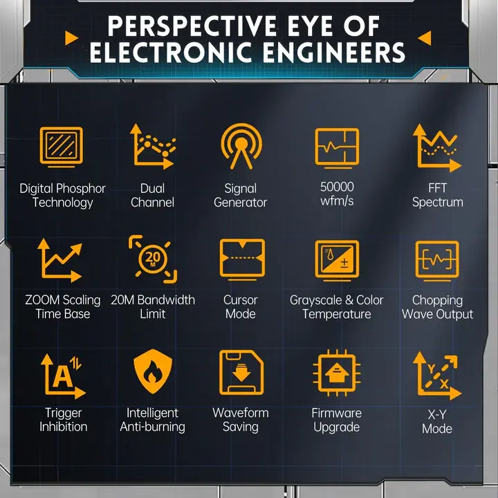 Miniatura: Osciloscopio Fosforo Fnirsi Dpox180h Generador 2en1 2canales