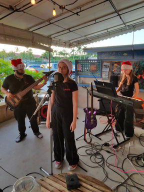 Zero Turbulence performing live on stage at Salute on the Beach in Key West