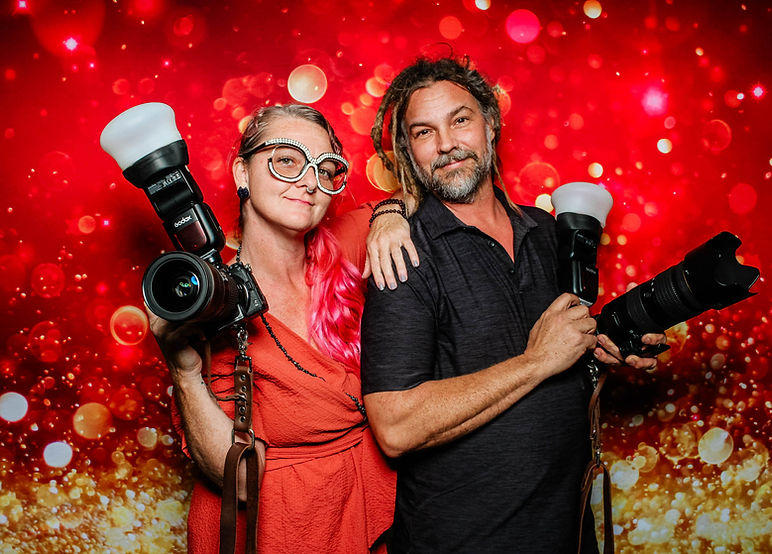 meg and mike photographer pose at awards ceremony at Plantation golf and country club