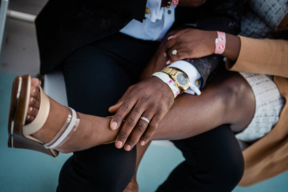 bride and groom celebrate elopement on sunset cruise in key west florida