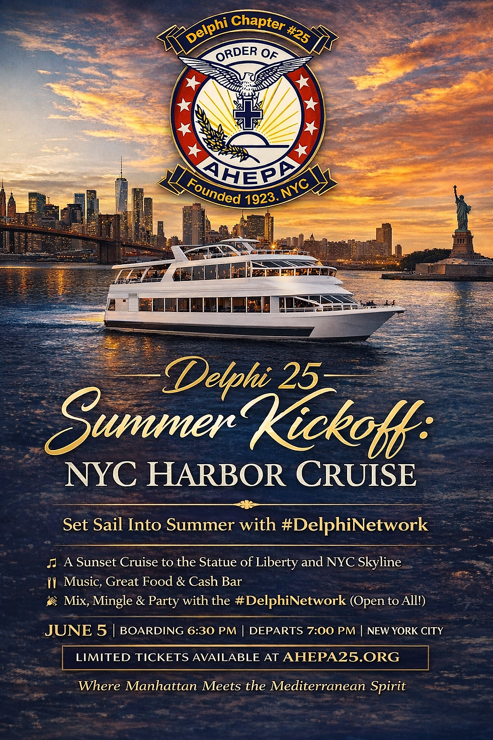 Delphi Chapter 25 NYC Harbor Cruise