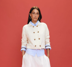 double breasted cardigan