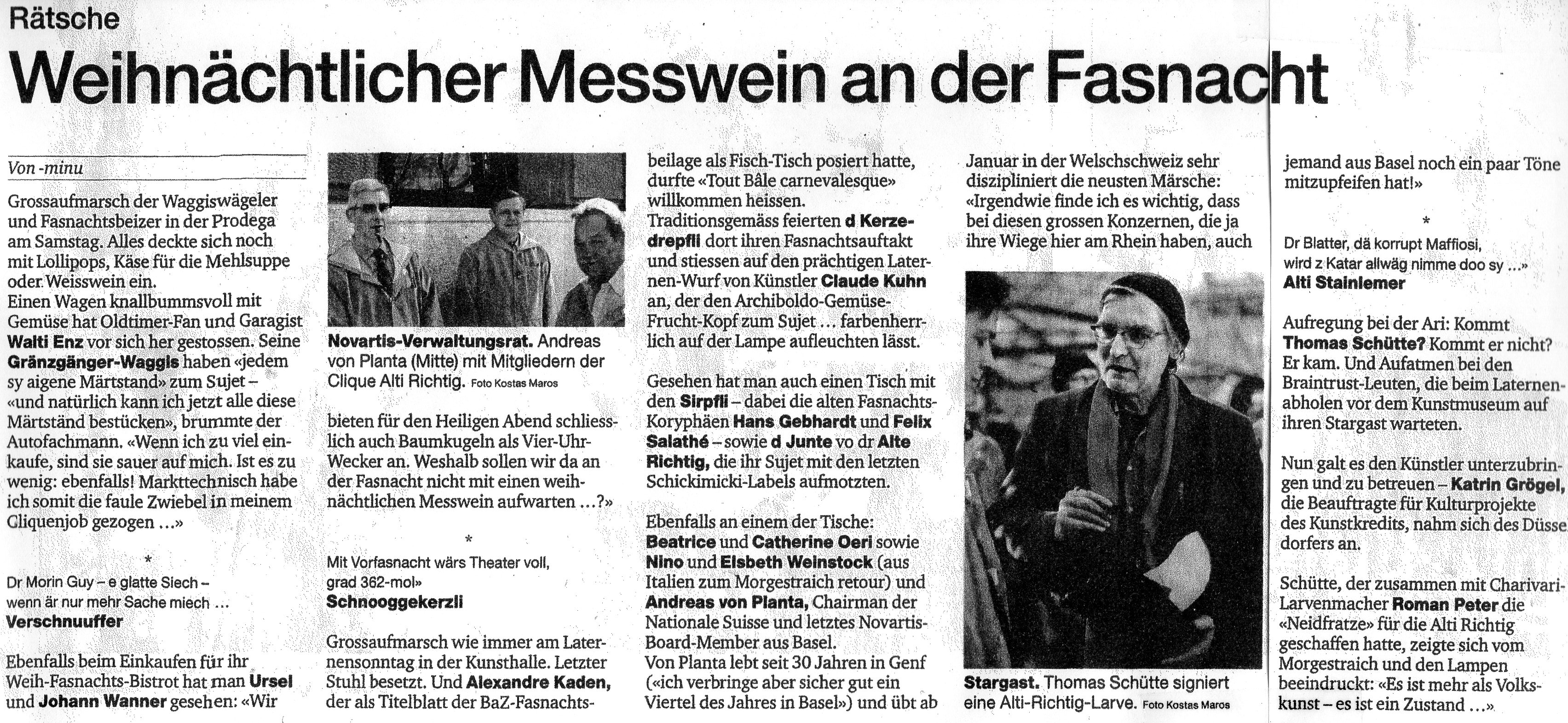 2014, Basler Zeitung