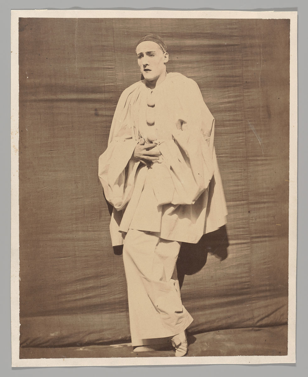 Foto von Jean-Charles Deburau als Pierrot,