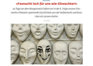 Bastian Peter spricht mit Stefi Schluchter im Fasnachtspodcast übers Larve Atelier Charivari und die Arbeit als Larvenmacher