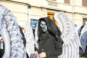 Eine Larve an der Basler Fasnacht