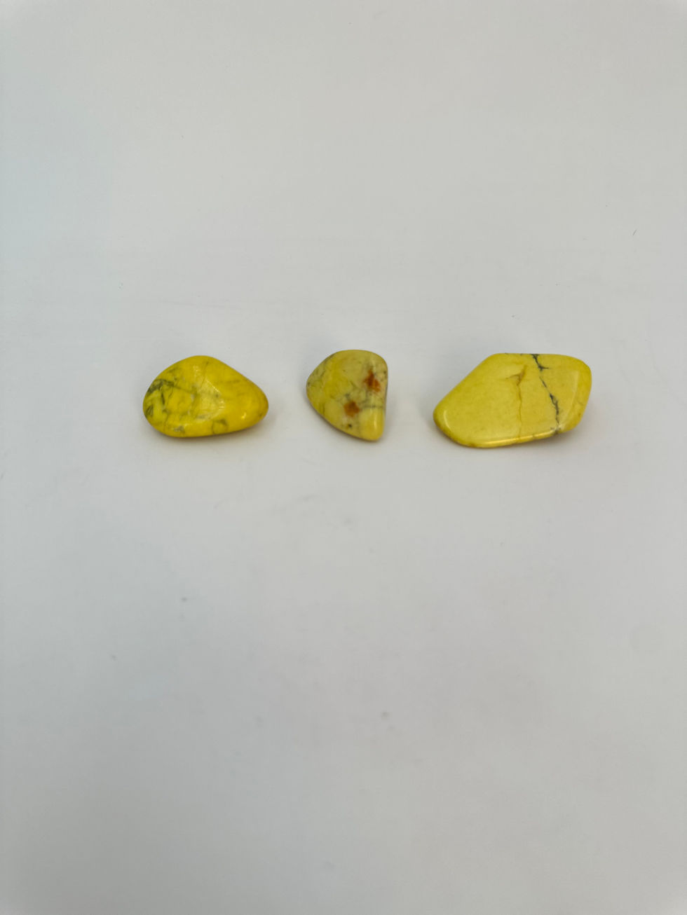 3 Piece of Yellow-Dyed Howlite