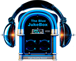a blue jukebox