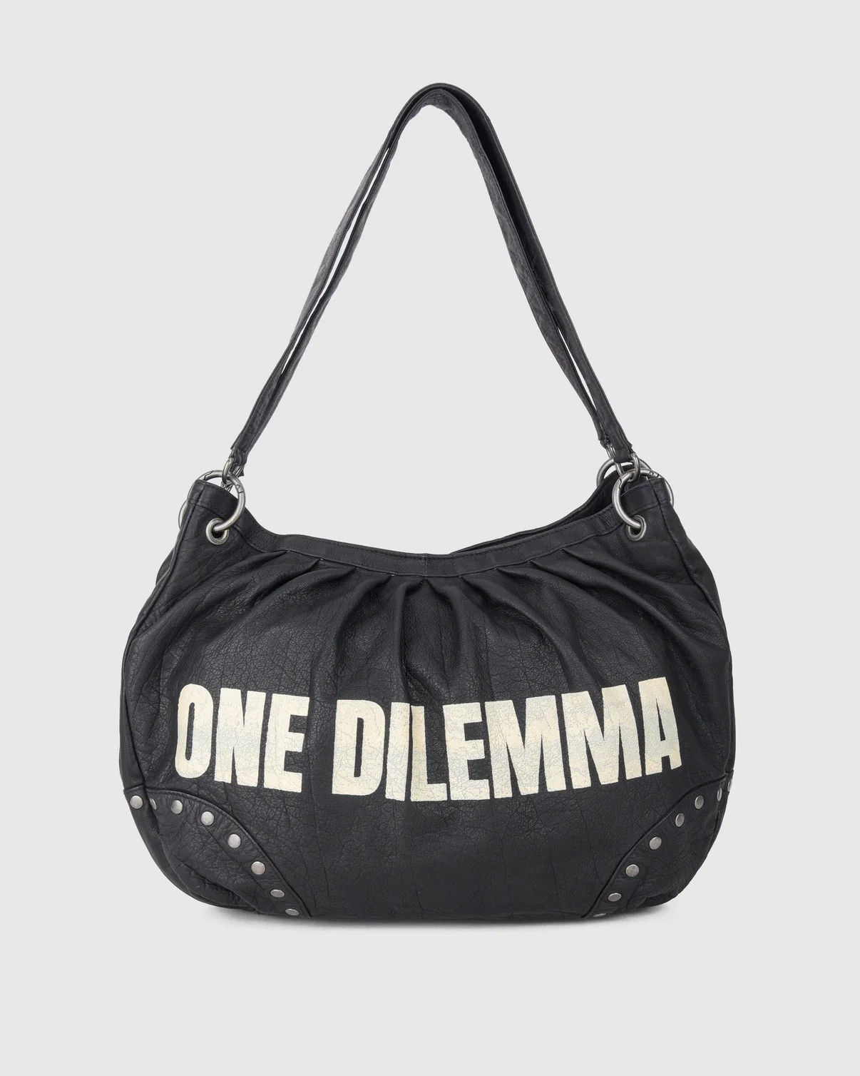 ELSA BLACK WASHED LEATHER BAG x NÚNOO