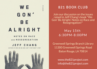 821 Book Club: May 2017