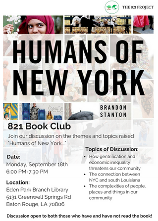 821 Book Discussions: Humans of New York