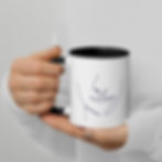 Thumbnail: Bilateral Beauty Double-Sided Ceramic Mug with Colour Inside
