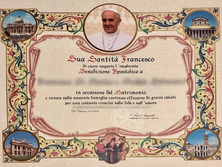 Purchase: Parchment Papal Blessing from Vatican City