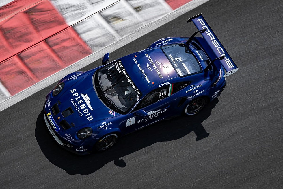 Alexandra Vateva battles at the front, matches personal best in Porsche Carrera Cup ME at Yas Marina