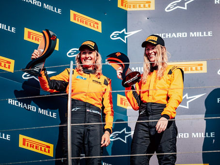 Charlie Martin and Emily Bishop maintain McLaren Trophy Europe AM lead with Misano double podium