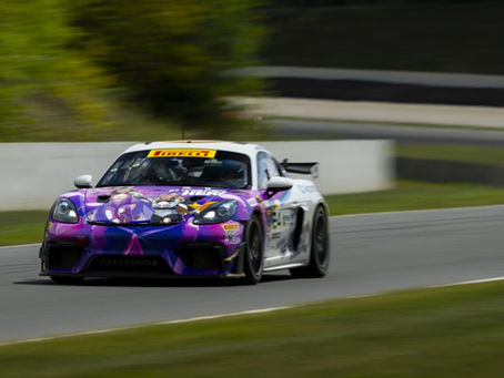 GT4 America: Ashley Freiberg and Loni Unser climb through the field in mixed weather