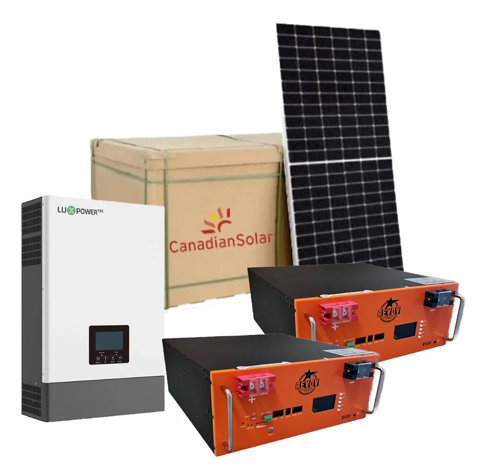 LuxPower inverter with Revov batteries and solar panel kit