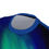 Thumbnail: Close-up of Acid Dream Unisex T-shirt neckline in blue with smooth polyester fabric