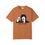 Thumbnail: Rust orange Uh Oh Hot Dog T-shirt with Bobby Lee graphic and quote, shown flat.