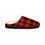 Thumbnail: Red and Black Plaid Men's Slippers