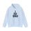 Thumbnail: Flat lay of light blue hoodie featuring black 'I Fly Solo' print