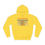 Thumbnail: Yellow It’s Showtime Hoodie laid flat showing front subway performer design.