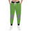 Thumbnail: Front model view of checkered green joggers with drawstring waist and white sneakers