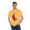 Thumbnail: Man wearing orange Arcade Parrot T-shirt with pixel parrot graphic.