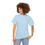 Thumbnail: Female model with curly hair wearing light blue Brooklyn T-Shirt front view.