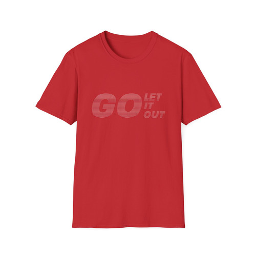 Unisex Oasis Go Let It Out Red Stencil T-Shirt - Oasis Band