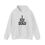 Thumbnail: Flat lay of heather gray hoodie with black 'I Fly Solo' text