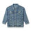 Thumbnail: Flat lay front view of Americana Women’s Denim Jacket buttoned