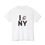 Thumbnail: Flat lay of NY RAT T-Shirt parody tee in white, unisex cotton pre-shrunk jersey.