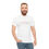 Thumbnail: Male model wearing white Supertramp t-shirt with rainbow logo.