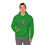 Thumbnail: Green hoodie with a pixelated black-and-white arcade zebra graphic on the front, worn by a model.