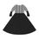 Thumbnail: Back of Nun Inspired Black and White Midi Dress