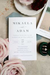 mikaela and adam wedding invitation january 17 2025