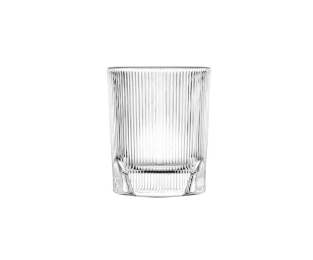 Ribbed Whisky Lowball Glass