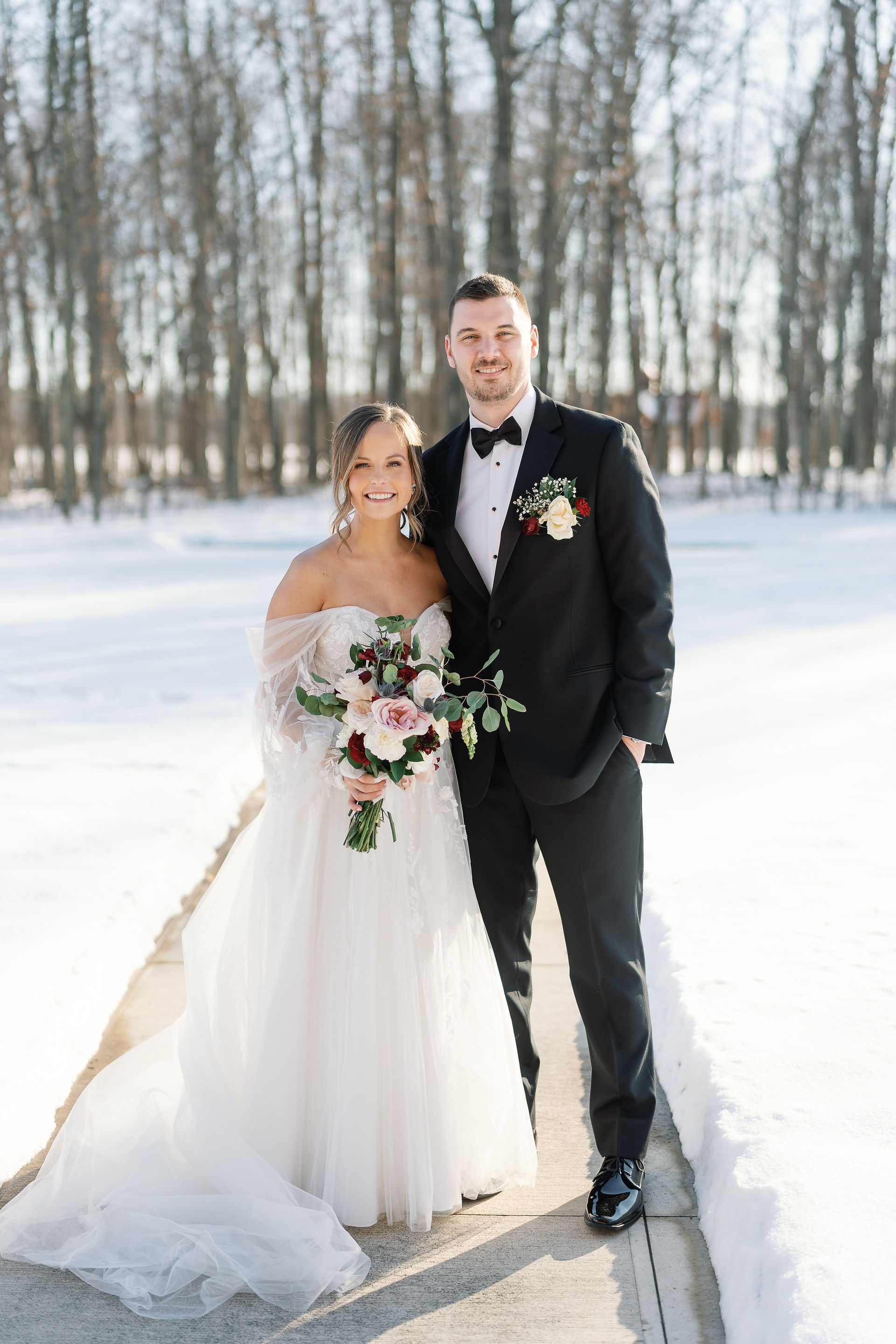 mikaela adam winter wedding columbus ohio