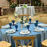 polyester slate blue tablecloth