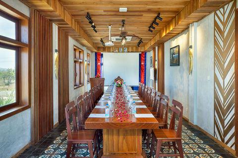 The most comfort meeting room ensuite wit air-con best for a top management discussion 