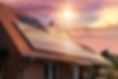 Solar panels on the roof of a house