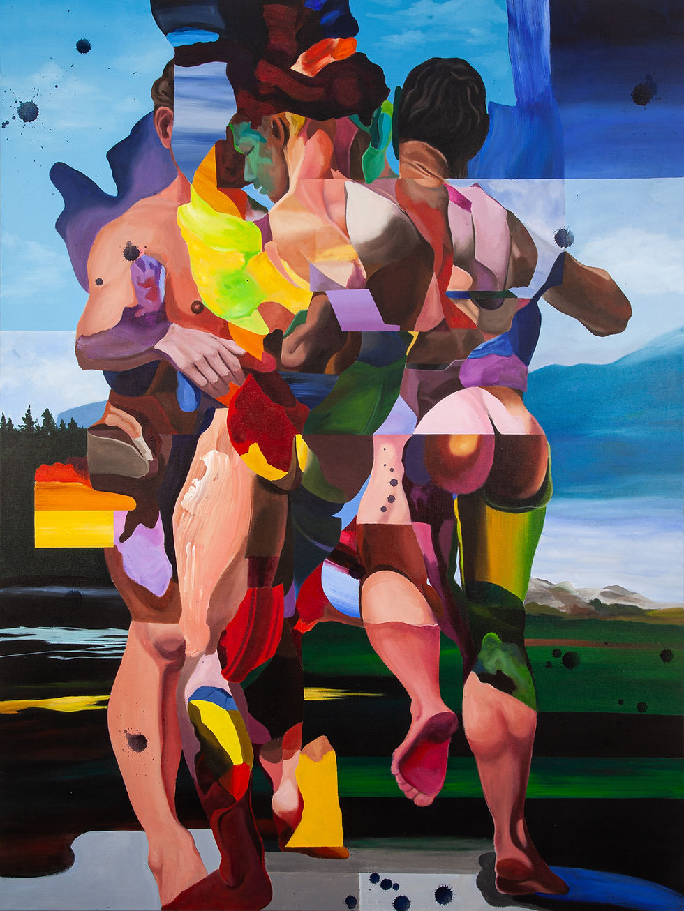 Crossing Point - Acrylic on canvas, 2024
