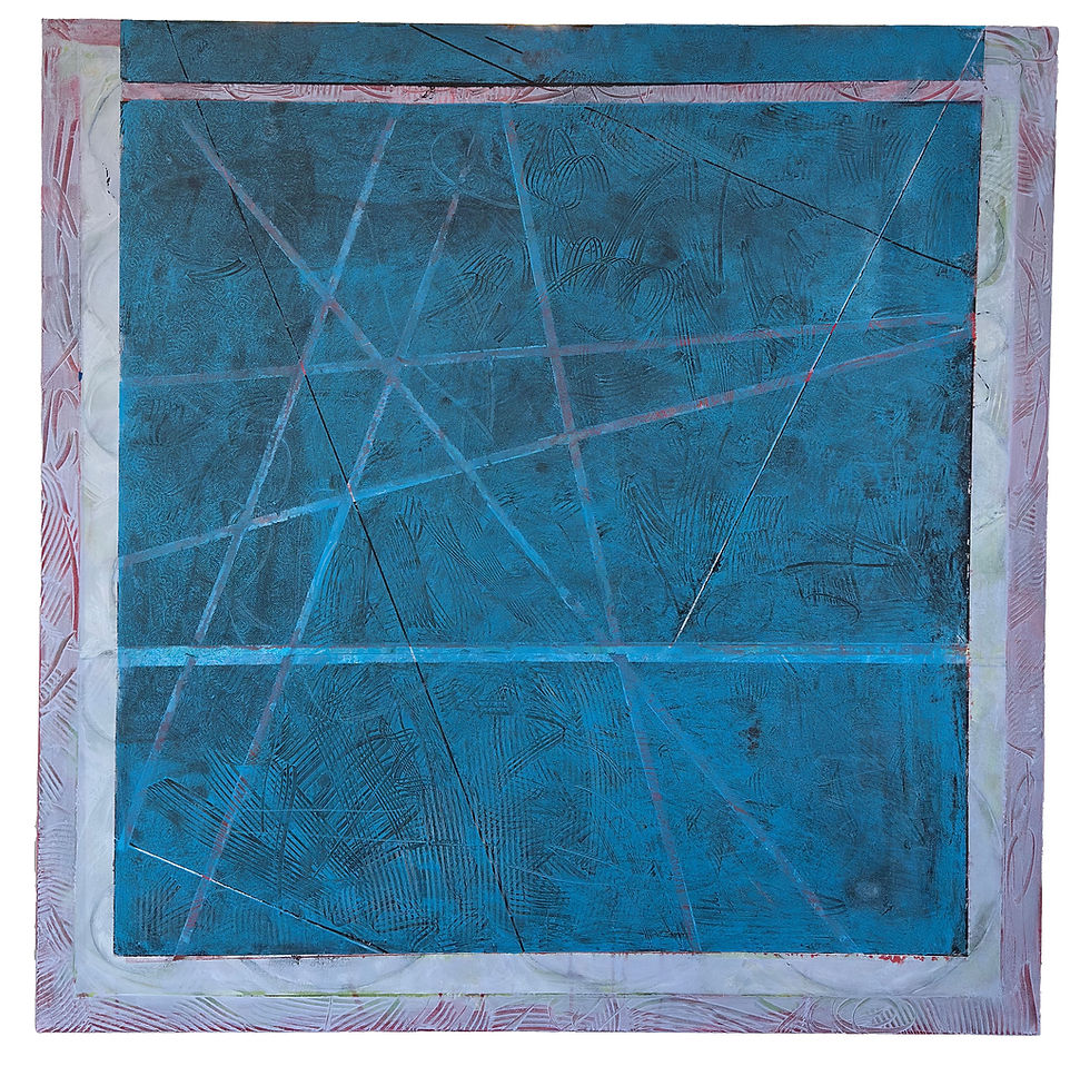 Joyce's Journey - Arcylic and spray paints, inks and stencils on canvas, 2025