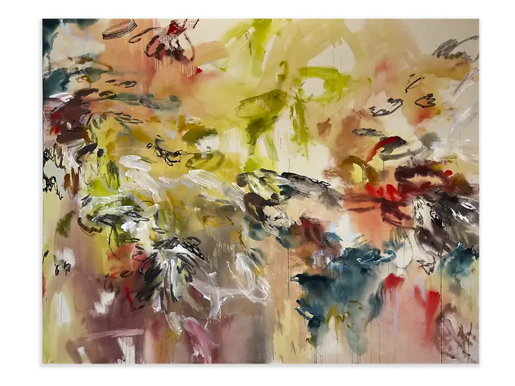 You Wouldn't Even Believe Me if I Told You It Was Raining - Acrylic and oil stick, 2024