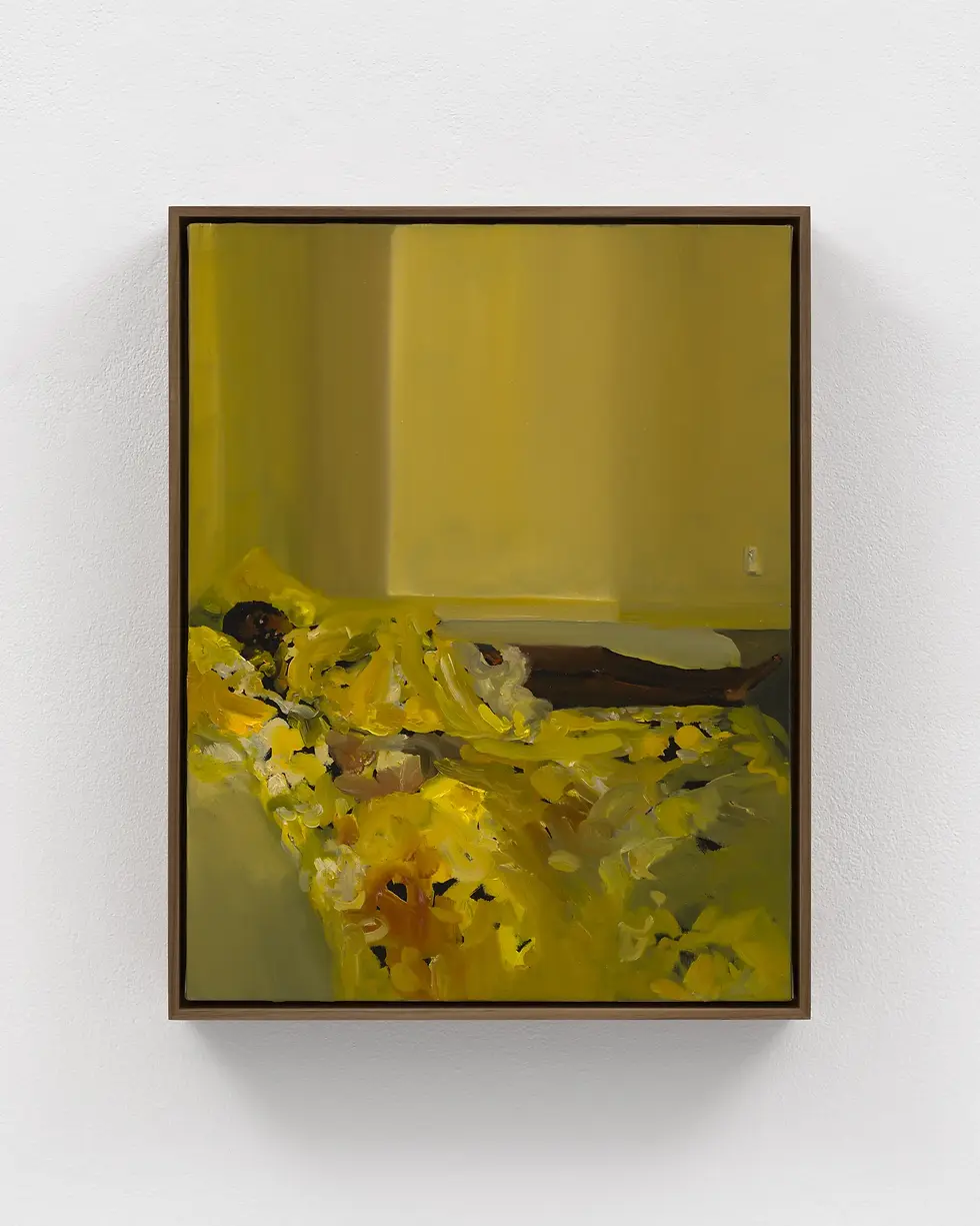 Yesterday, 2025 - Oil on linen, 18 x 14 in. (45.7 x 35.6 cm) Courtesy of the Artist and Marianne Boesky Gallery © Danielle Mckinney. Courtesy of the artist, Marianne Boesky Gallery, New York and Aspen, and Galerie Max Hetzler, Berlin | Paris | London | Marfa. Photo Credit: Pierre Le Hors