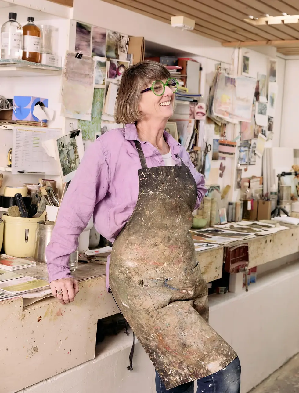 Louise Knowles in her studio